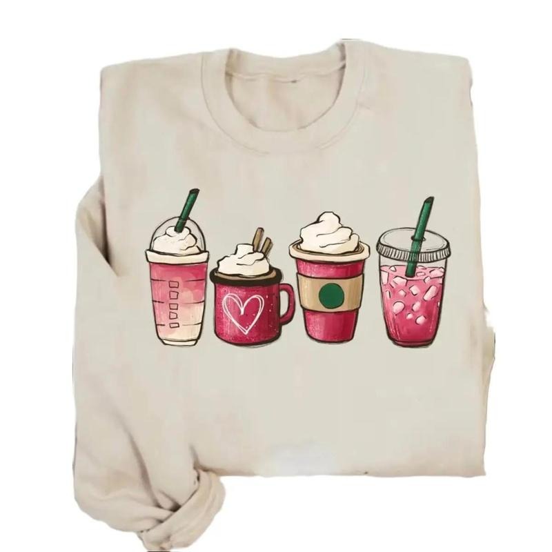 Valentine Coffee Heart Sweatshirt, Funny Valentine Gift for Women T-Shirts, Hoodie | UrbanDripWear.com