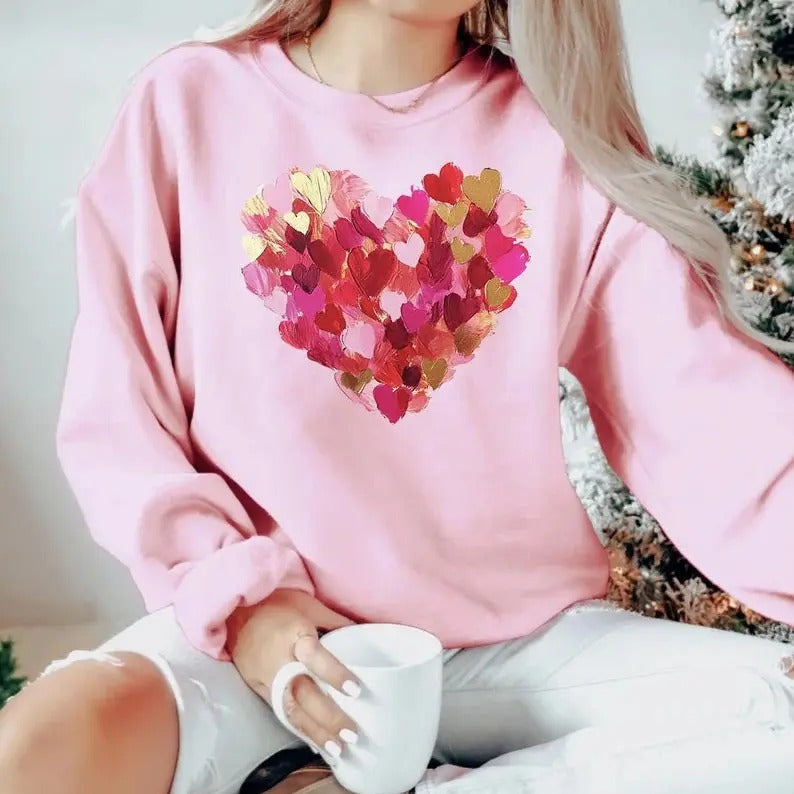 Valentine Day Heart Shirt, Brushstroke Heart,Valentines Day Shirt,Valentines Day tee,Valentine Shirt,Coquette...