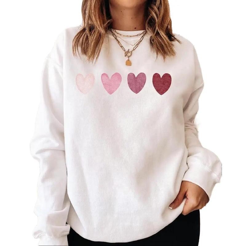 Valentine Heart Sweatshirt, Cute Valentine Sweatshirts for Women T-Shirts, Hoodie | UrbanDripWear.com