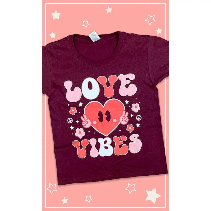 Valentine Love Vibes Youth Graphic T-Shirt Hoodie, Sweatshirt | UrbanDripWear.com