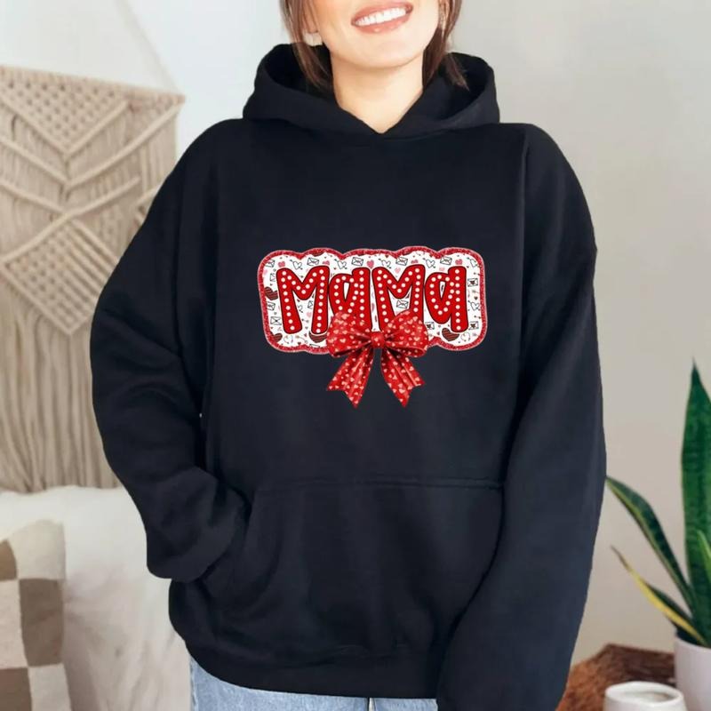 Valentine Mama Coquette Sweatshirt, Nana Gigi Nana Mini Valentine Hoodie, Valentine Coquette Mama Gift, Unisex Crewneck...