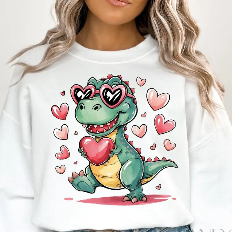 Valentine's Day T-Rex Shirt, Dino Love Png, T-Rex Valentine Png, Valentine Dino Png, Dinosaur Love Png, Sweet T-Rex Png,...