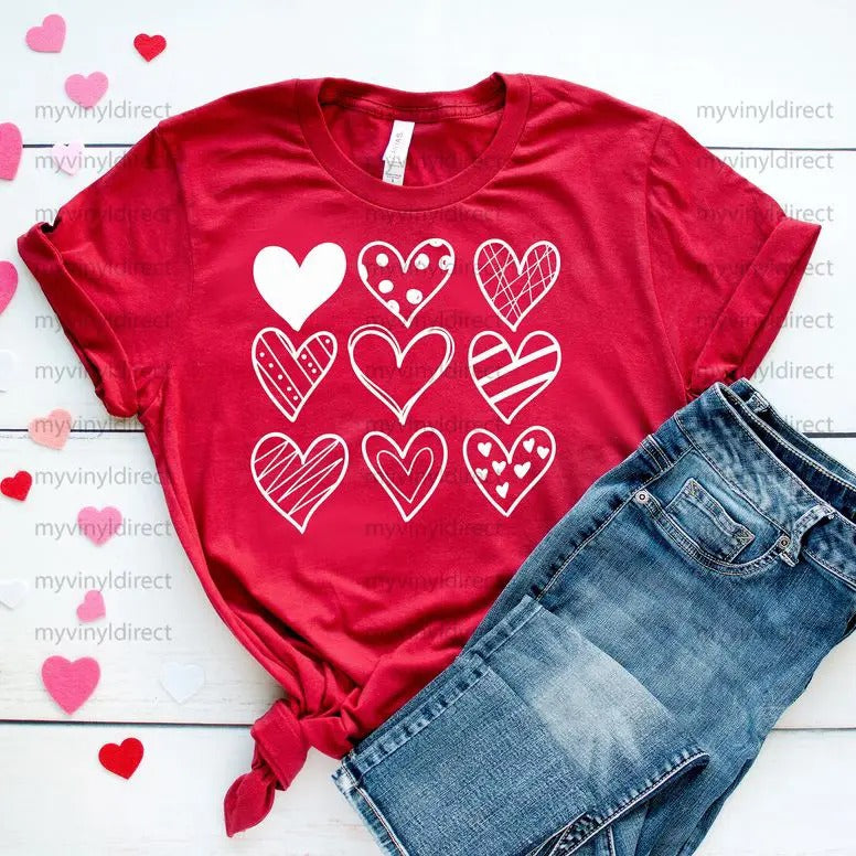 Valentine's Nine Hearts | Valentine T-shirt Hoodie, Sweatshirt | UrbanDripWear.com
