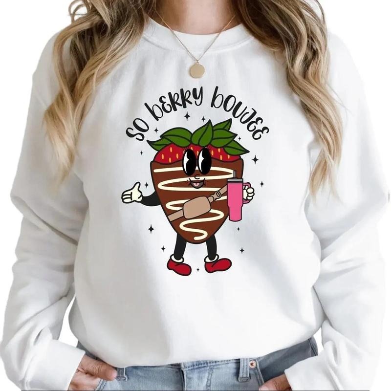 Valentines Day Sweatshirt, So Berry Boujee Sweatshirt for Women T-Shirts, Hoodie | UrbanDripWear.com