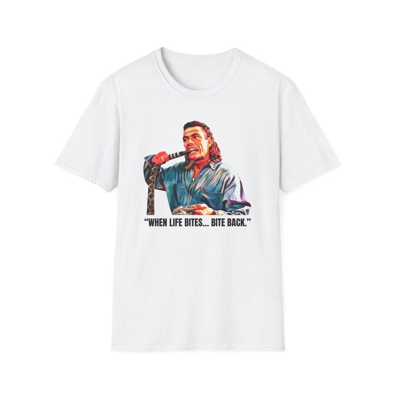 Van Damme Snake Bite Shirt - Hard Target Movie Scene Tee for Action Fans Hoodie, Sweatshirt | UrbanDripWear.com