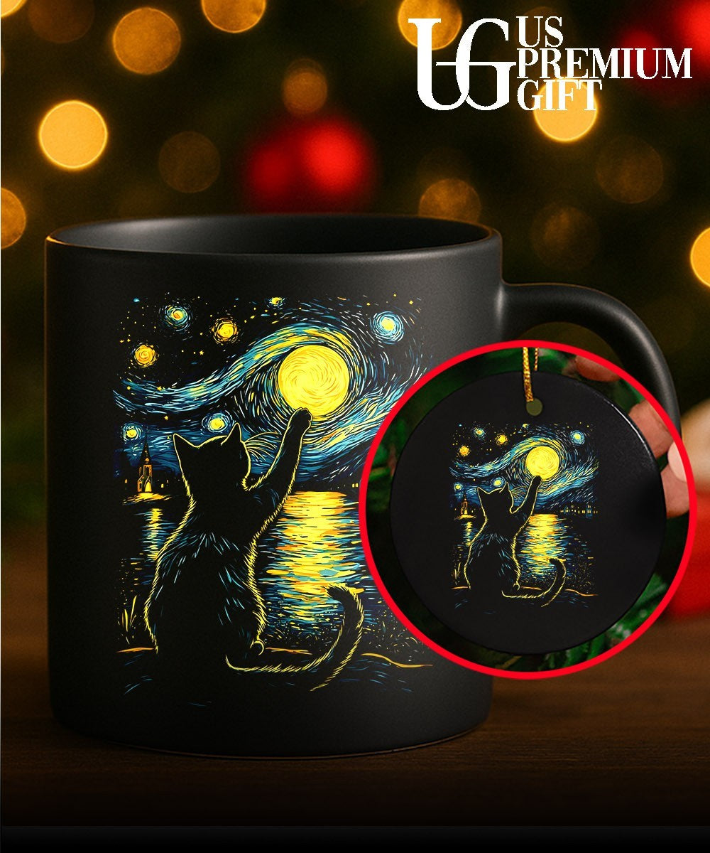 Van Gogh Starry Night Cat shirt