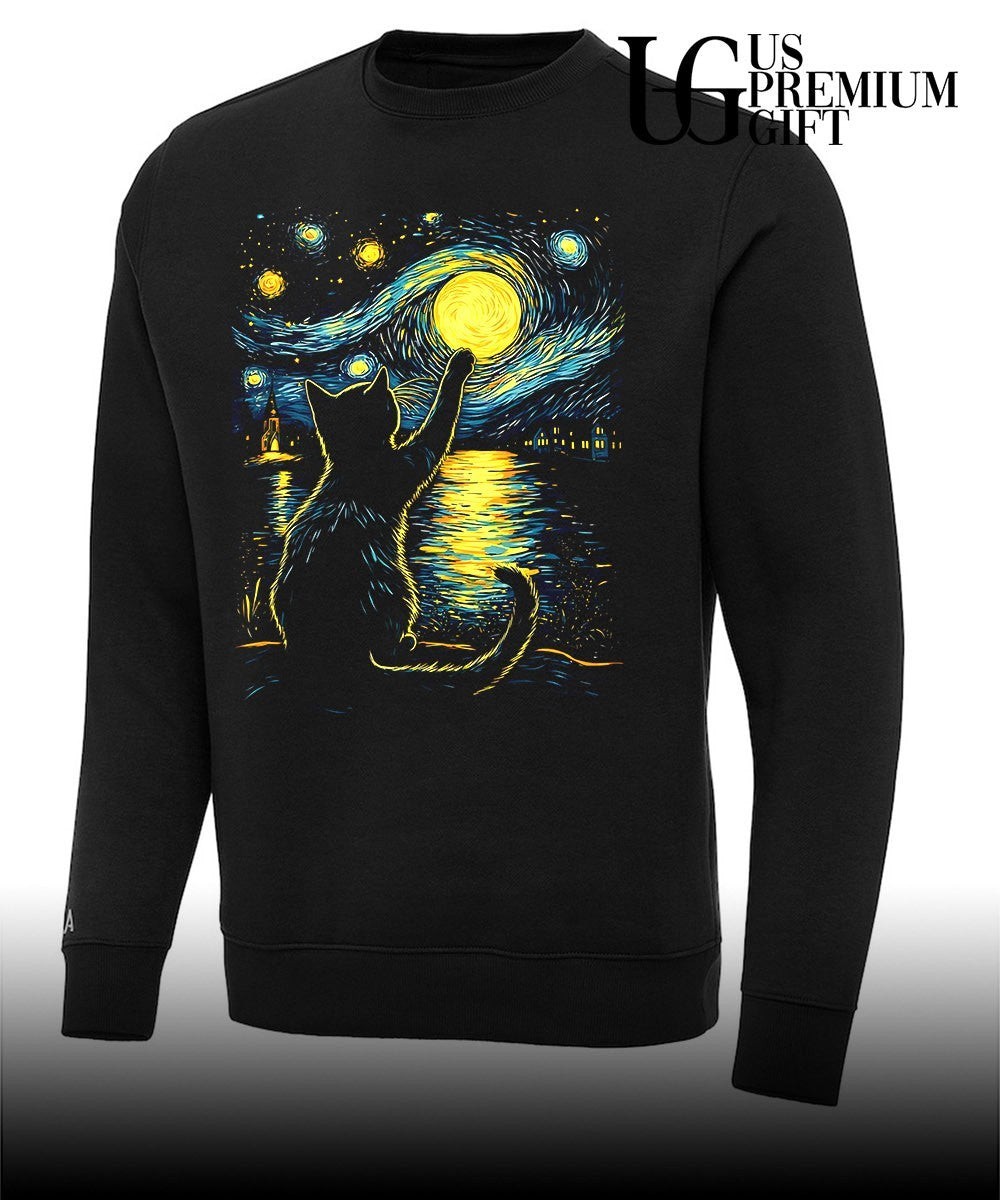 Van Gogh Starry Night Cat shirt