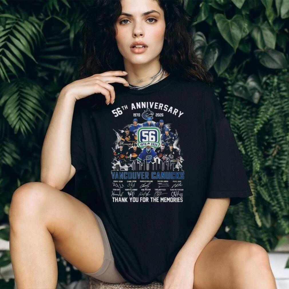 Vancouver Canucks 56th Anniversary 1970 2026 Players Signature Hockey T Shirt