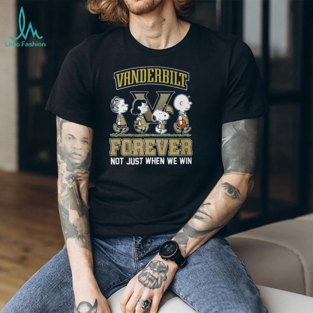 Vanderbilt Commodores Forever Peanuts Crew Black and Gold T Shirt