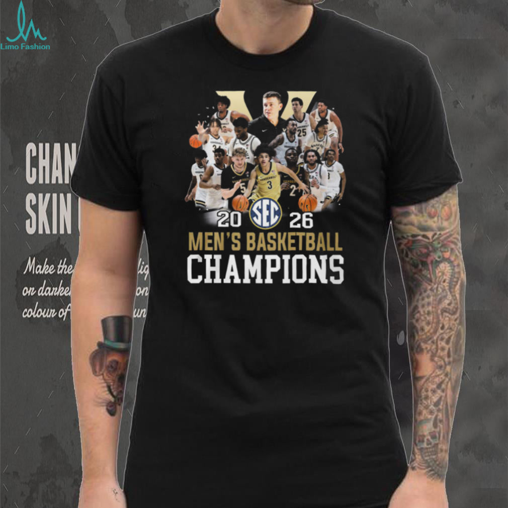 Vanderbilt Men’s Basketball SEC 2026 Champions Team Graphic T Shirt
