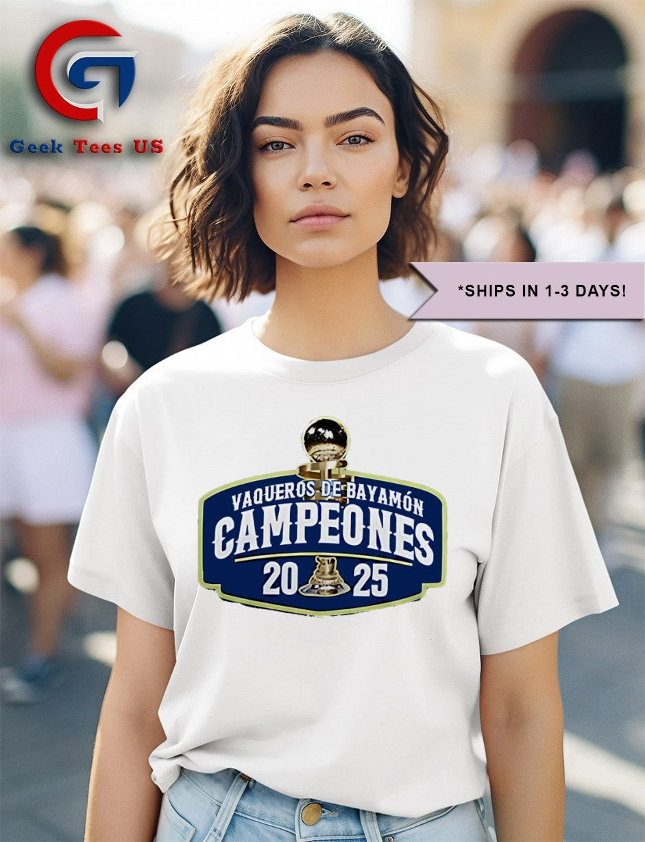 Vaqueros de Bayamon Champions Baloncesto Superior Nacional 2025 shirt