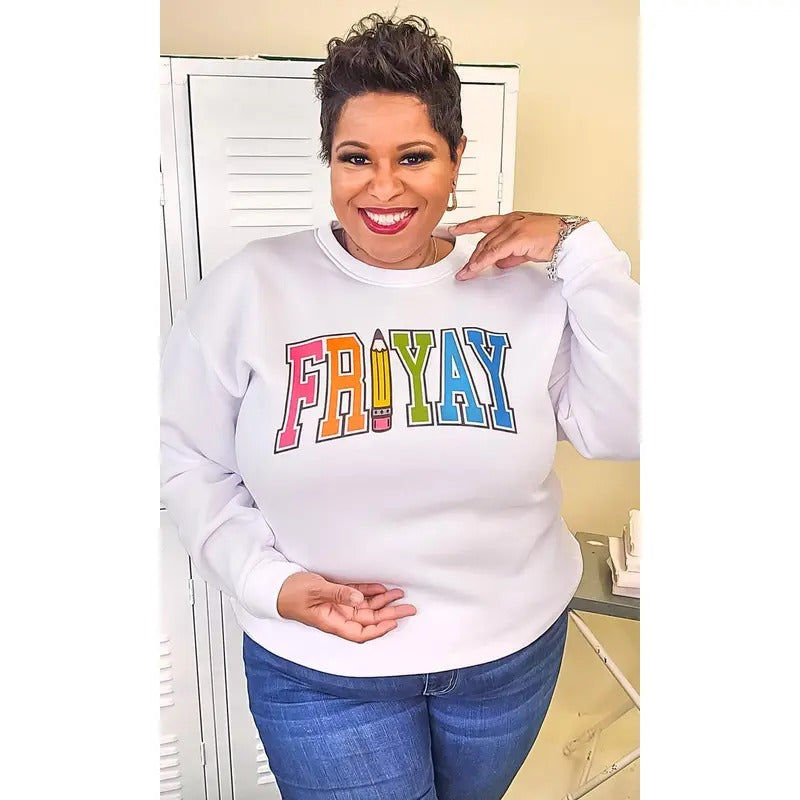 Varsity Fri-Yay Graphic Sweatshirt T-Shirts, Hoodie | UrbanDripWear.com
