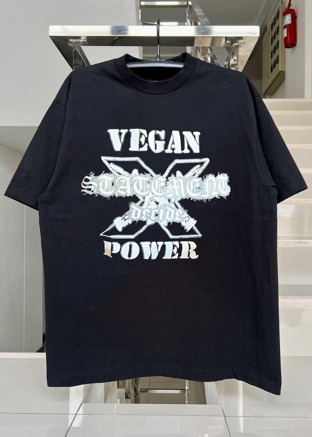 Vegan Statement Decide Power Black T-Shirt