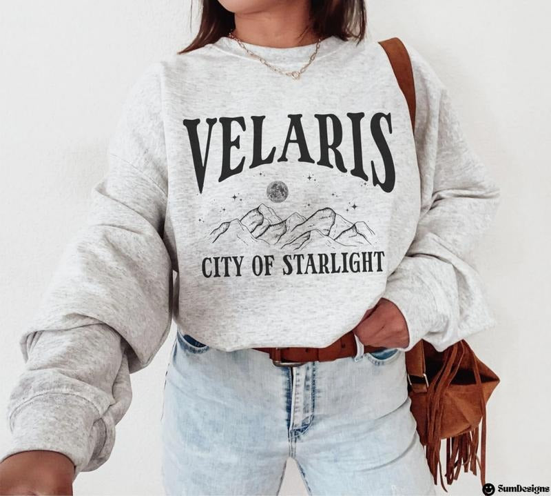 Velaris Acotar Sweatshirt, Velaris City Of Starlight Sweater, The Night Court Tee Shirt, SJM Merch, Starlight Acotar...