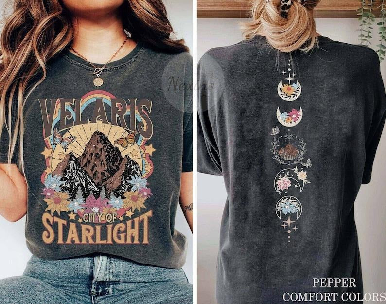 Velaris City Of Starlight ACOTAR Two-Sided Sweatshirt, The Night Court Shirt, Court of Dreams, Rhysand, Cassian, Sarah J...