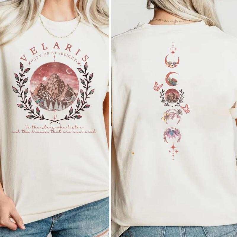 Velaris City Of Starlight Two Sided Shirt, Acotar Velaris Tshirt, The Night Court, Court Of Dreams, Sjm Merch Shirt,...
