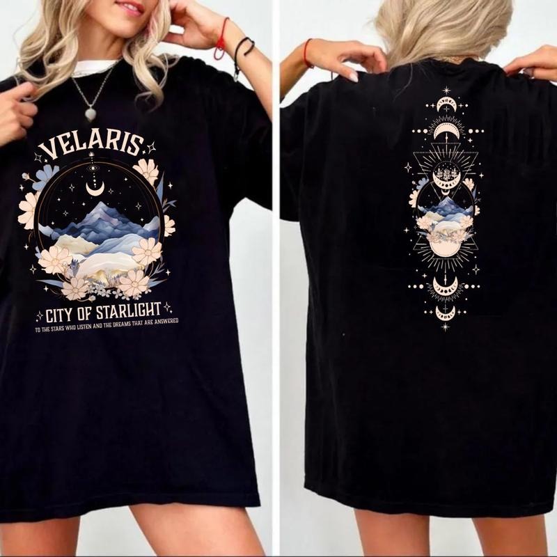 Velaris City Of Starlight Two Sided Shirt, The Night Court, Sjm Merch Shirt, Acotar Velaris Tshirt, Court Of Dreams,...