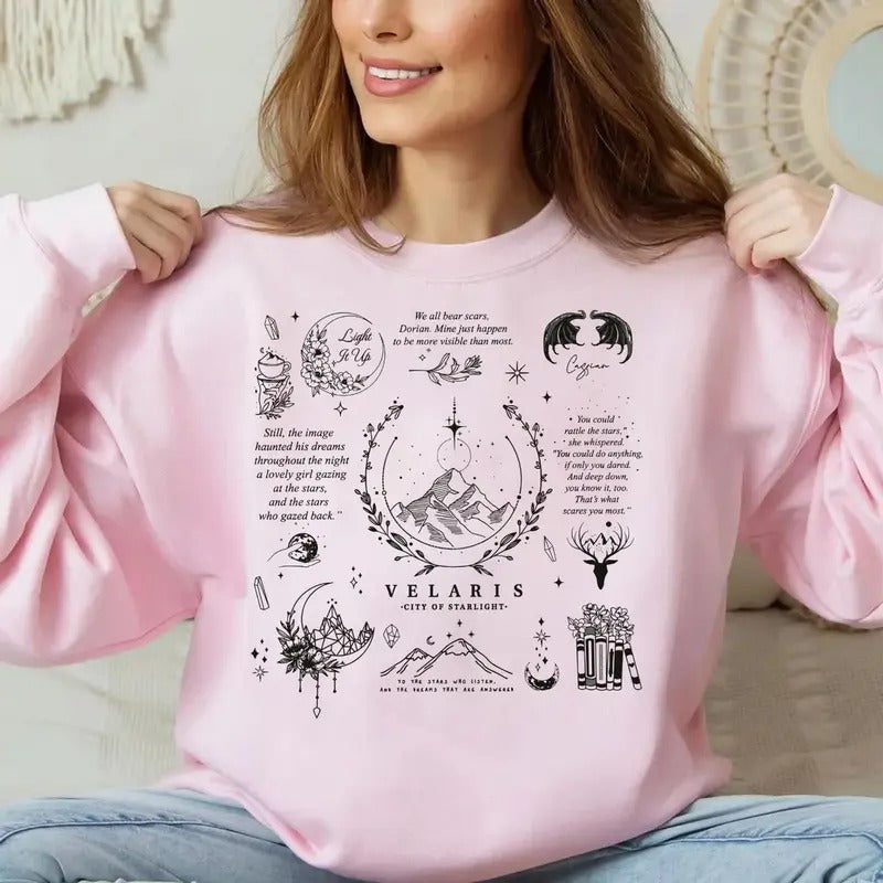 Velaris Shirt, Sjm Shirt, A Court Of Thorns And Roses Court, Iprintasty, Sjm Fan Shirt, Sjm Merch, Unisex Sweater...