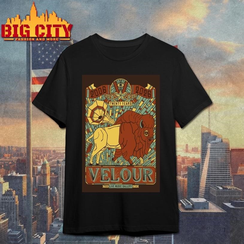 Velour 20th Anniversary Live Music Gallery Poster Shirt