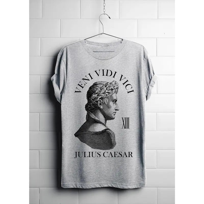 Veni Vidi Vici, Julius Caesar T-Shirt, Historic Phrase, Tee, Top, University, Gift T-Shirt, Unisex T-Shirt, Rome, Italy,...