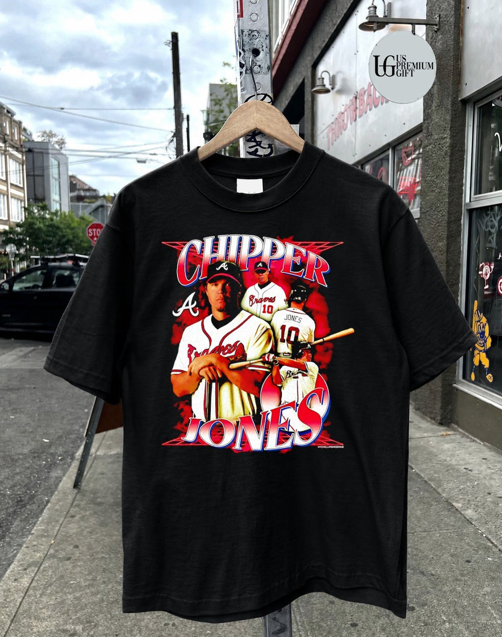 Chipper Jones Atlanta Braves baseball vintage T-shirt