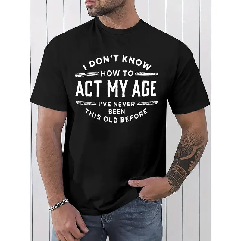Vibrant Letter-printed T-shirt - Breathable Short Sleeves, Classic Crew Neck, Relaxed Casual Top