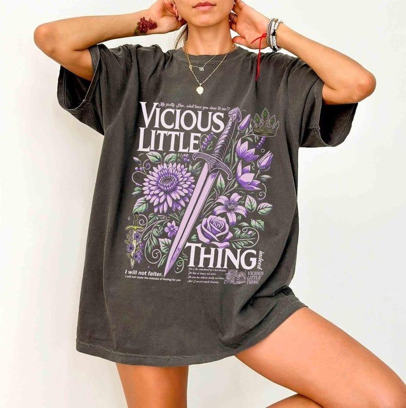Vicious Little Thing Powerless Comfort Colors Shirt, Powerless Bookish Shirt, Kai Azer Paedyn Gray Shirt, Fantasy Bookish Tee