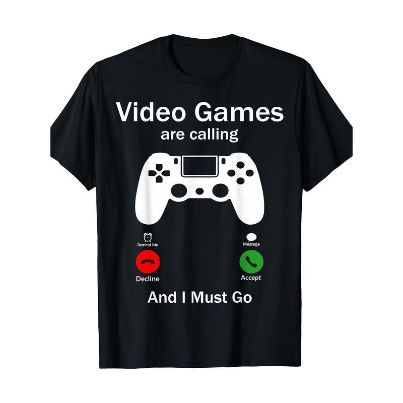 Video Games Are Calling And I Must Go Funny Console Gamer T-Shirt - 220g made in usa Hoodie, Sweatshirt | UrbanDripWear.com