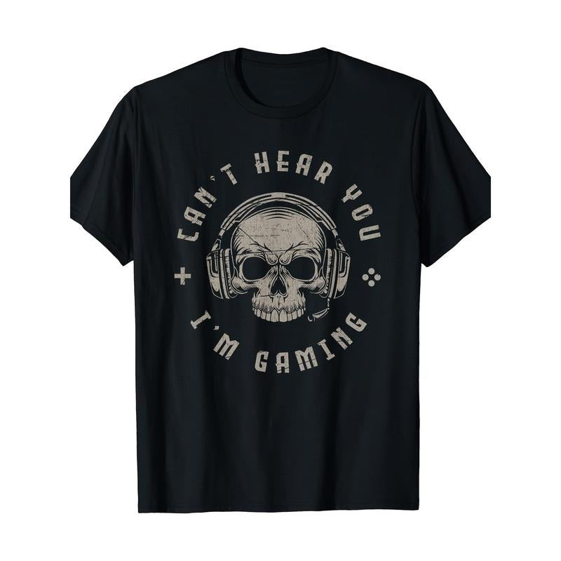 Video game Skeleton funny game player gift Can't hear you playing the game T-shirt made in usa Hoodie, Sweatshirt
