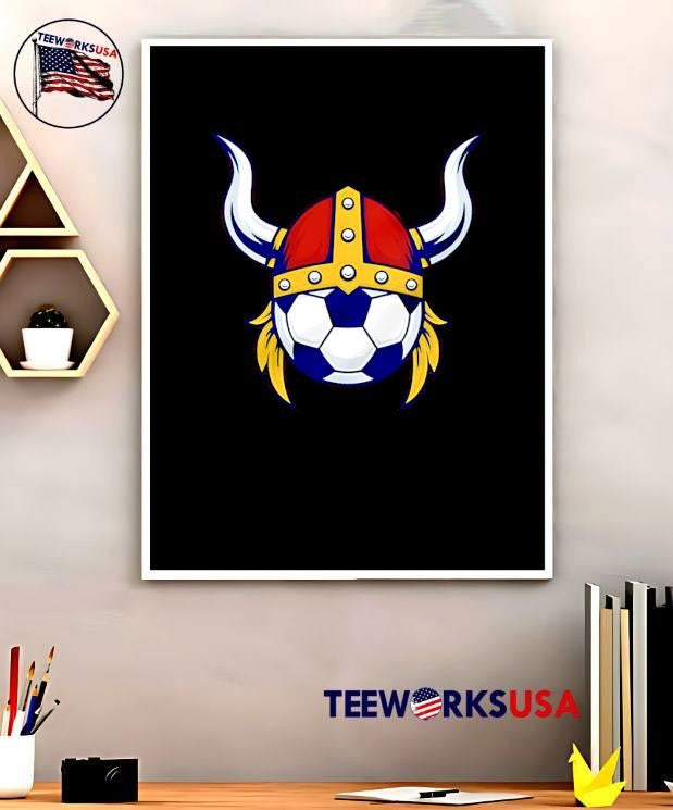 Viking Soccer Fan Apparel, Viking Soccer Helmet Graphic T-Shirt
