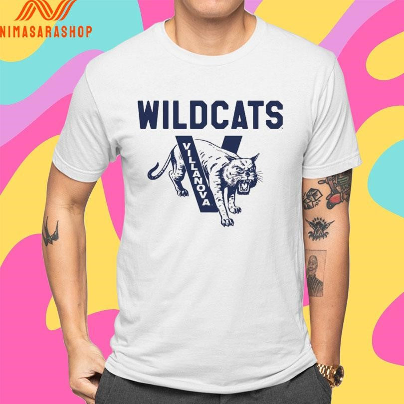 Villanova Wildcats Basketball Retro Mascot Shirts