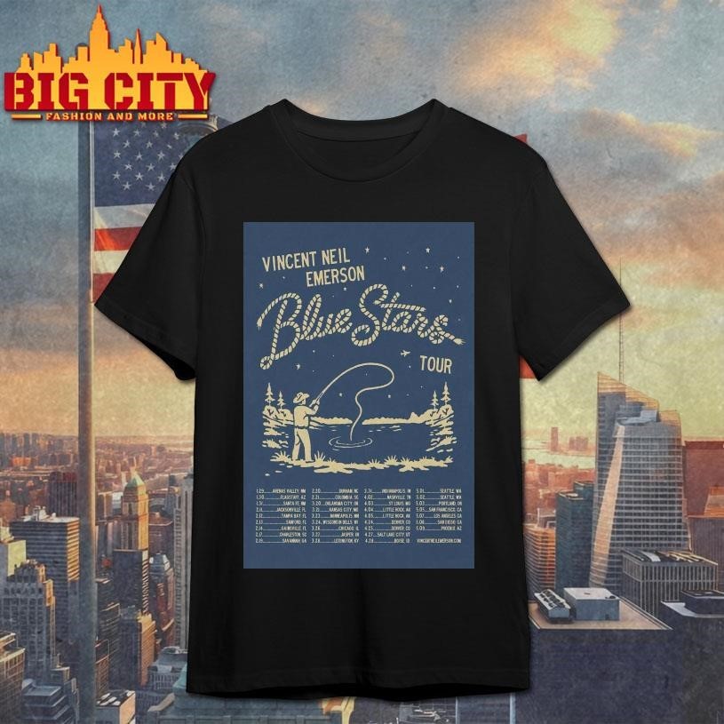 Vincent Neil Emerson 2026 Blue Stars Tour Poster Shirt