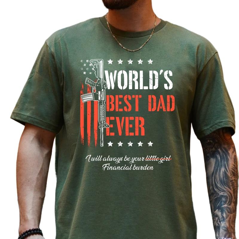Vint*ge Daddy Tee, Funny Dad Gift For Fathers Day,World's B*St Dad Ever, I Will Always Be Your Financial Burden Shirt,...