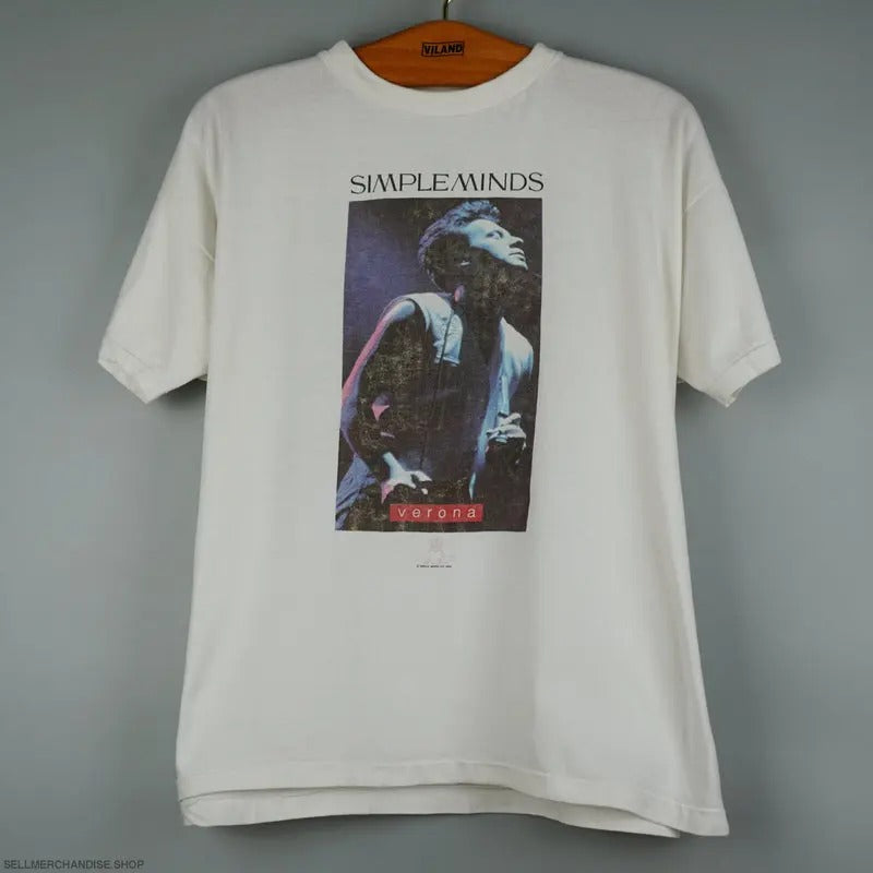 Vintage 1990 Simple Minds t-shirt unisex cotton Tshirt Hoodie, Sweatshirt | UrbanDripWear.com