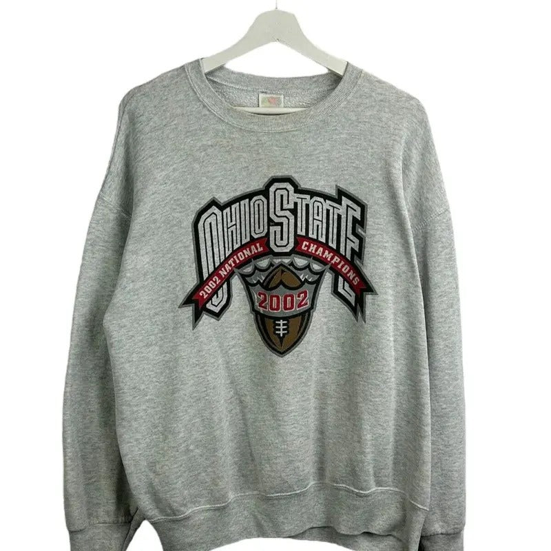 Vintage 2002 Ohio State Football Champs NCAA Graphic Sweatshirt Size XL T-Shirts, Hoodie | UrbanDripWear.com