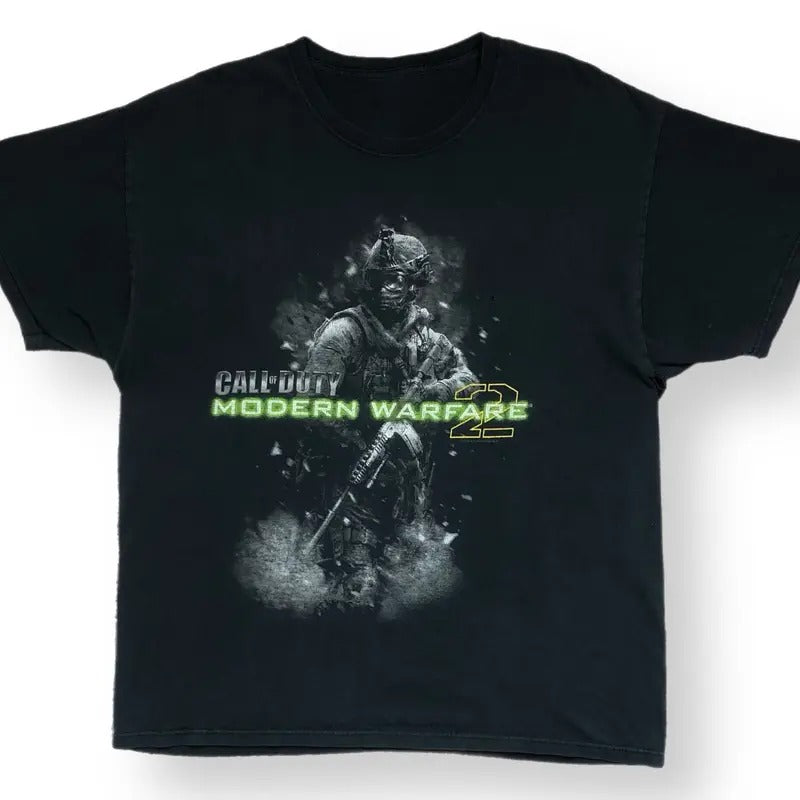 Vintage 2009 Call of Duty Modern Warfare 2 Video Game Promo T-Shirt Hoodie, Sweatshirt | UrbanDripWear.com