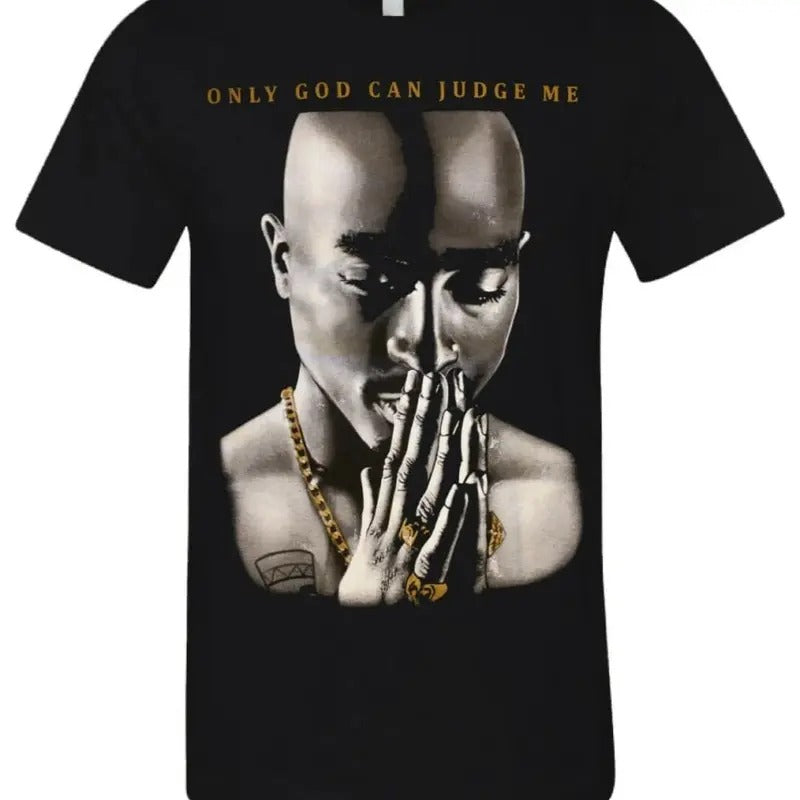 Vintage 2Pac Only God Can Judge Me Urban Hip Hop Legend Graphic T-Shirt New Blk, Gift for Him, Gift For Her, Vintage Y2K,...