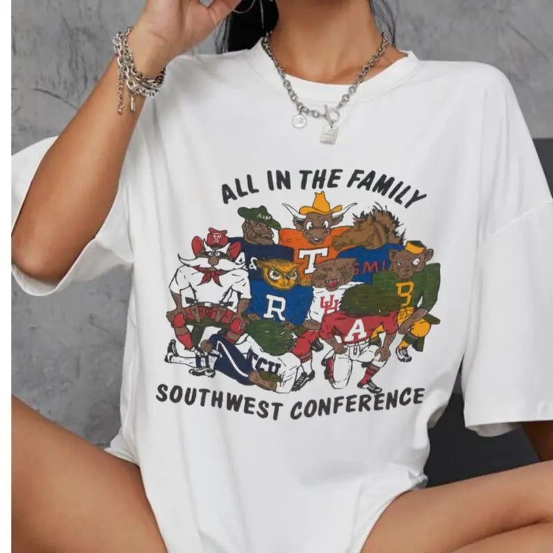 Vintage 70s Champion NCAA Football Southwest Conference Shirt Classic Menswear Hoodie, Sweatshirt | UrbanDripWear.com