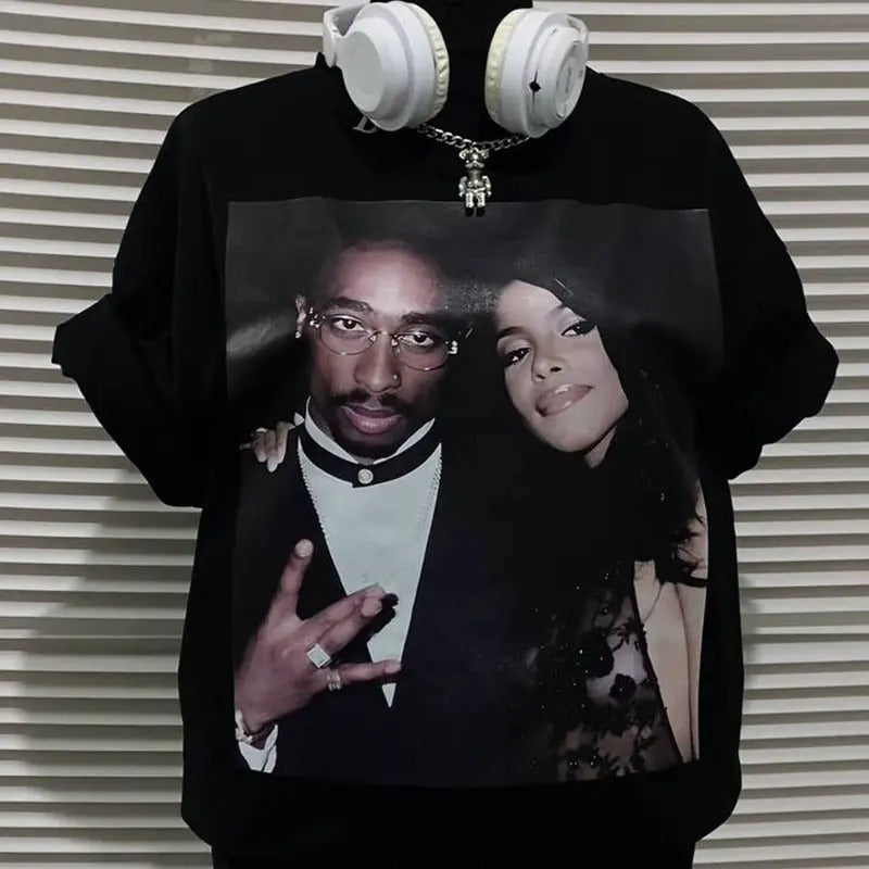 Vintage 90's Hip Hop 2Pac Rapper Tee Crewneck Sweatshirt Hoodie | UrbanDripWear.com
