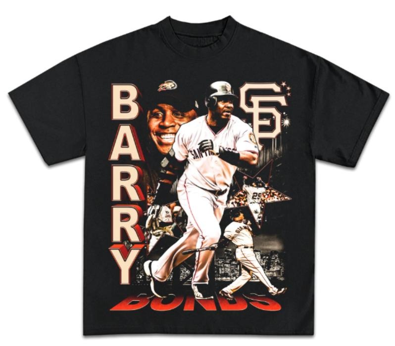 Vintage 90s Barry Bonds Graphic T-Shirt, Gifts For Fan, Menswear Top Underwear Streetwear Hoodie, Sweatshirt