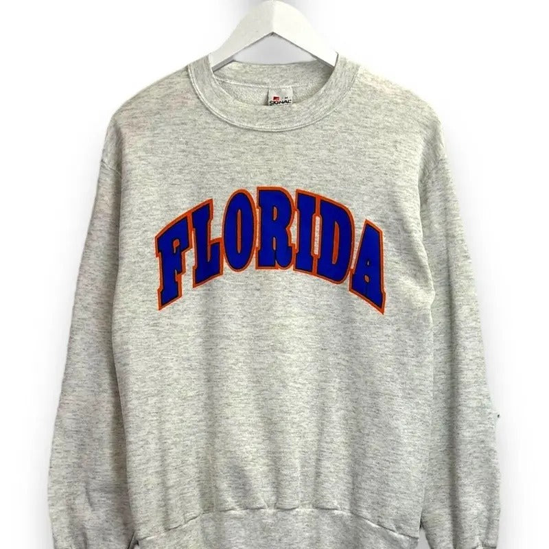 Vintage 90s Florida Gators NCAA Arc Spellout Crewneck Sweatshirt Size Medium T-Shirts, Hoodie | UrbanDripWear.com
