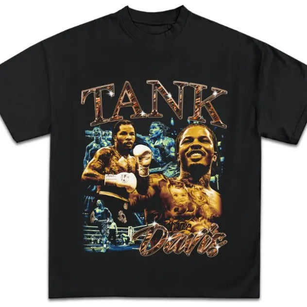 Vintage 90s Gervonta "Tank" Davis Graphic T-Shirt, Funny Tee, Gifts Fan, Menswear Top Underwear Streetwear Hoodie, Sweatshirt