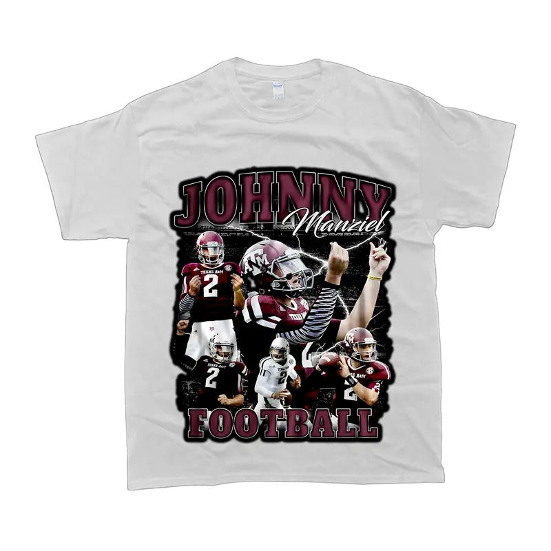 Vintage 90s Graphic Style Johnny Manziel Shirt Fit Top Womenswear Hoodie, Sweatshirt | UrbanDripWear.com