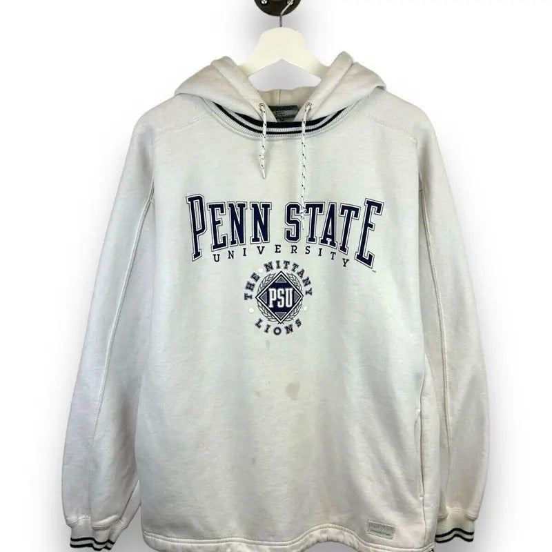 Vintage 90s Penn State Nittany Lions Collegiate Hooded Sweatshirt Size Medium T-Shirts, Hoodie | UrbanDripWear.com