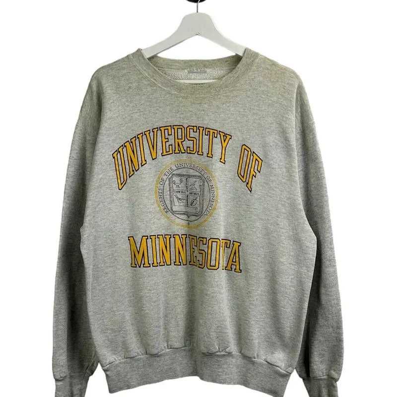 Vintage 90s University of Minnesota NCAA Spellout Crest Graphic Sweatshirt Sz XL T-Shirts, Hoodie | UrbanDripWear.com
