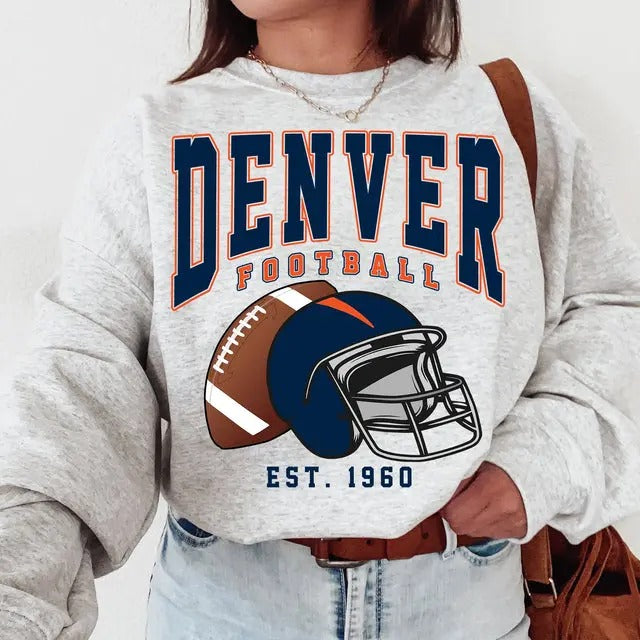 Vintage All Team Football 2 Crewneck Sweatshirt Retro Game Day Menswear Classic Love Sweaters T-Shirts, Hoodie