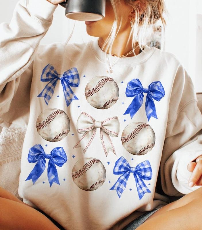 Vintage Baseball Bow Sweatshirt Coquette Baseball Game Day Mama Retro Baseball Season T-Shirts, Hoodie | UrbanDripWear.com