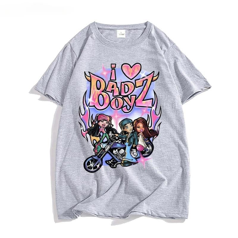 Vintage Bratz T-Shirt, Women 2000 Cartoon Print, Men's Cotton Casual Short Sleeve, Retro Summer Women Shirt, Cartoon...