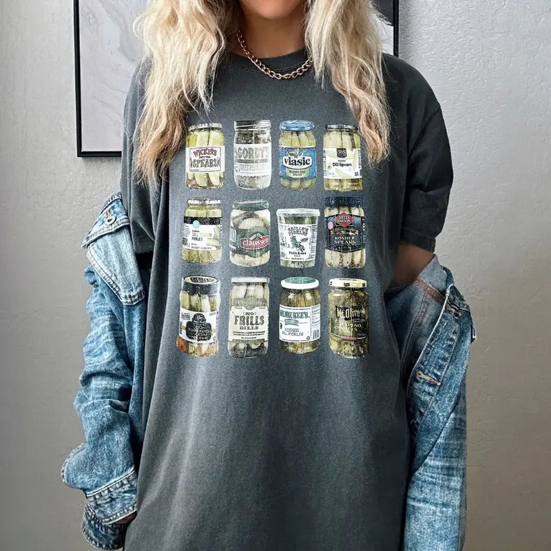 Vintage Canned Pickles Shirt, Pickle Jar Shirt Hoodie, Sweatshirt | UrbanDripWear.com