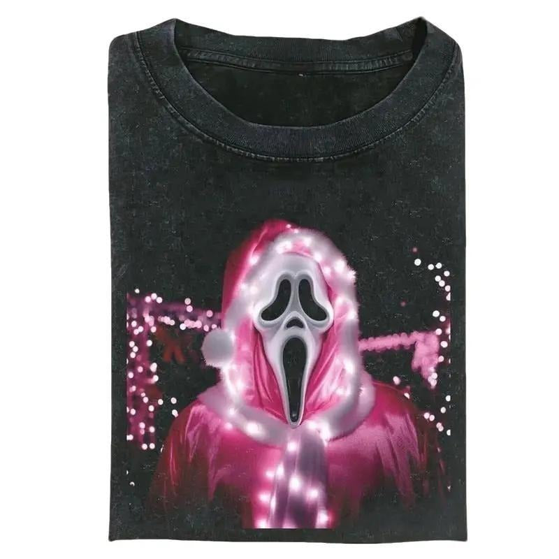 Vintage Christmas Graphic Funny T-shirt, Ghost Face Having a Chirstmas Shirt, Graphic Tee, Funny Holiday Shirt/ Vintage...